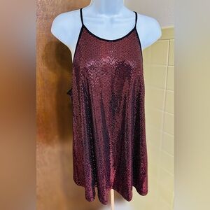 Torrid Burgundy Sequin Halter Top